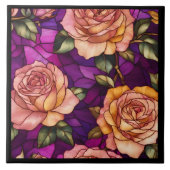 Rose Gespartes Glas Populäre Elegante Sammlung Fliese (Vorderseite)