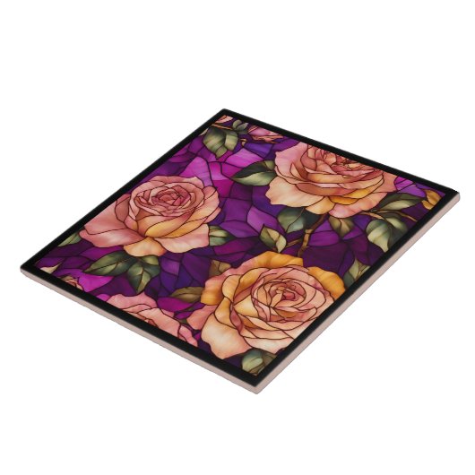 Rose Gespartes Glas Populäre Elegante Sammlung Fliese (Seite)
