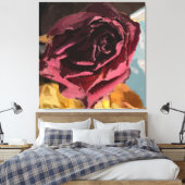 Rose gesteppt Leinwand drucken (Insitu (Schlafzimmer))