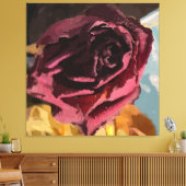 Rose gesteppt Leinwand drucken (Insitu (Wohnzimmer))