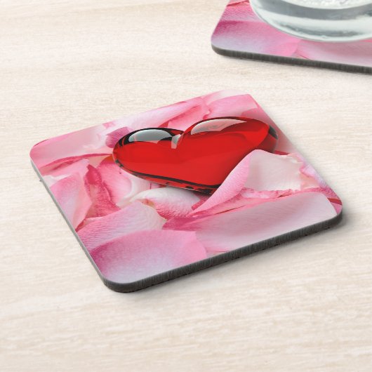 Rose Getränkeuntersetzer (Linke Seite)