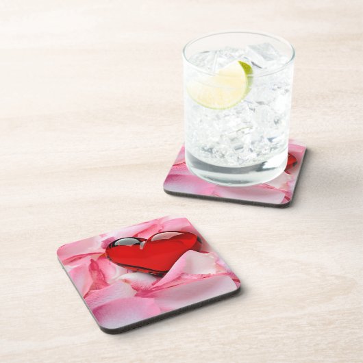 Rose Getränkeuntersetzer (Rechte Seite)