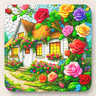 Rose Getränkeuntersetzer