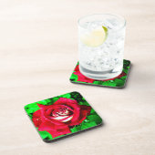 Rose Getränkeuntersetzer (Rechte Seite)