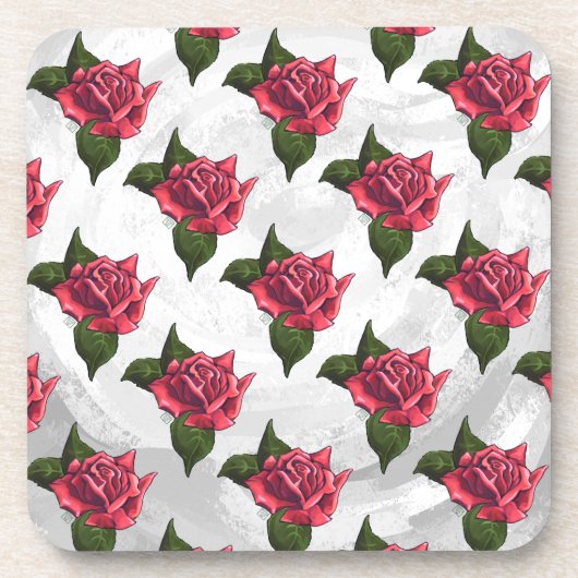 Rose Getränkeuntersetzer (Vorderseite)