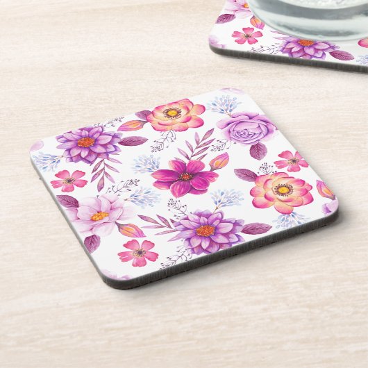 Rose Getränkeuntersetzer (Linke Seite)