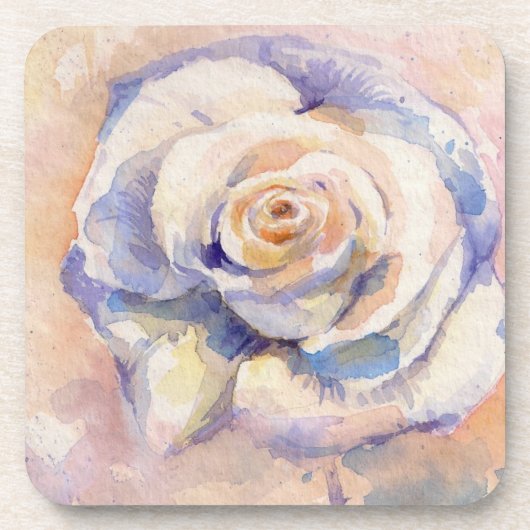 Rose Getränkeuntersetzer (Vorderseite)