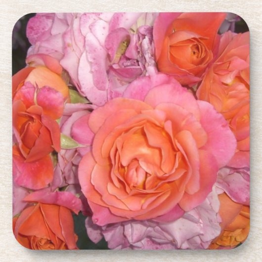 Rose Getränkeuntersetzer (Vorderseite)