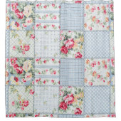 Rose-Gewebe: Elegantes Hintergrunddesign Duschvorhang (Vorderseite)