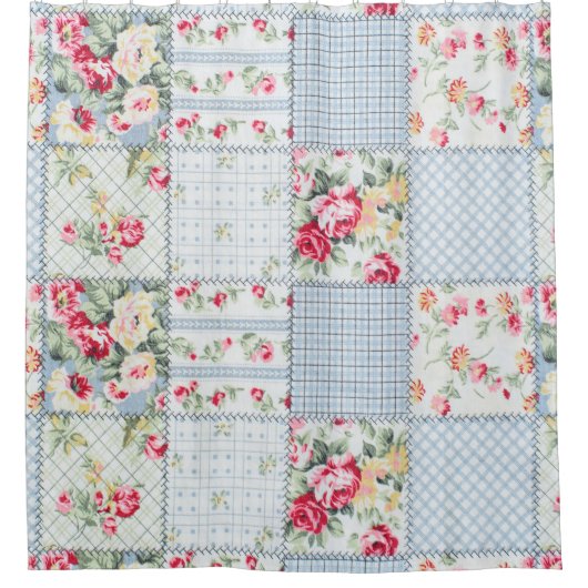 Rose-Gewebe: Elegantes Hintergrunddesign Duschvorhang (Vorderseite)