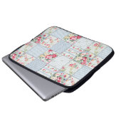 Rose-Gewebe: Elegantes Hintergrunddesign Laptopschutzhülle (Vorne Knopf)