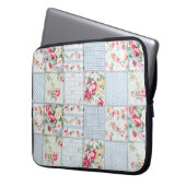 Rose-Gewebe: Elegantes Hintergrunddesign Laptopschutzhülle (Vorderseite Links)