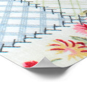 Rose-Gewebe: Elegantes Hintergrunddesign Poster (Ecke)