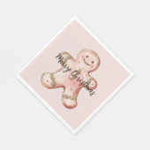 Rose Gingerbrot Cookie Serviette (Ecke)