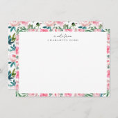 Rose Girl Bloral Frame Mitteilungskarte (Vorne/Hinten)