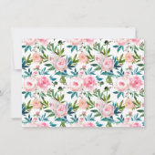 Rose Girl Bloral Frame Mitteilungskarte (Rückseite)