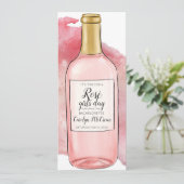 Rosé Girls Day Junggeselinnen-Abschied Einladung (Stehend Vorderseite)