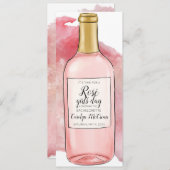 Rosé Girls Day Junggeselinnen-Abschied Einladung (Vorne/Hinten)