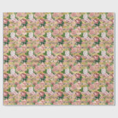 Rose Glam Glitz Rose Blumenstrauß Geschenkpapier (Flach)