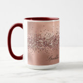 Rose Glam Gold Glitzy Sparkle Glitzer     Tasse (Links)