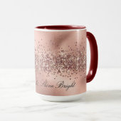 Rose Glam Gold Glitzy Sparkle Glitzer     Tasse (VorderseiteRechts)