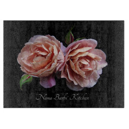Rose Glasschneider Personalisiert Schneidebrett
