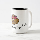 Rose Glasses Rosy Days Groundhog Day Zweifarbige Tasse (VorderseiteRechts)