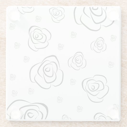 Rose Glasuntersetzer (Rückseite)