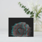 Rose Glitch Postkarte (Stehend Vorderseite)