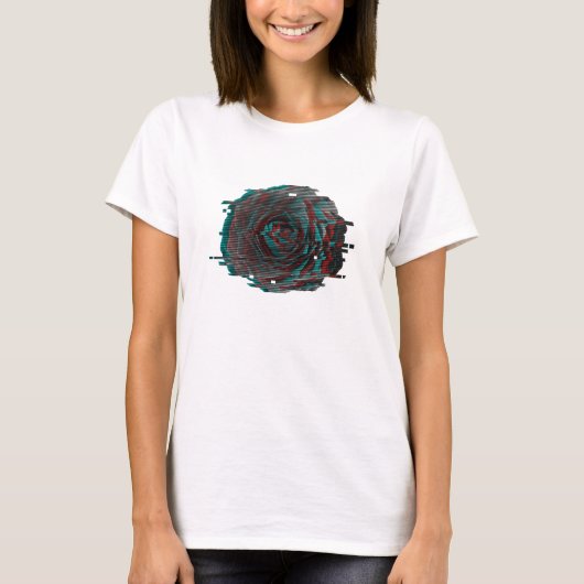 Rose Glitch T-Shirt (Vorderseite)