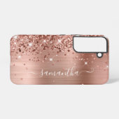 Rose Glitterie Foil Girly Signature Samsung Galaxy Hülle (Rückseite (Horizontal))