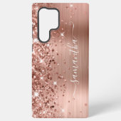 Rose Glitterie Foil Girly Signature Samsung Galaxy Hülle (Rückseite)