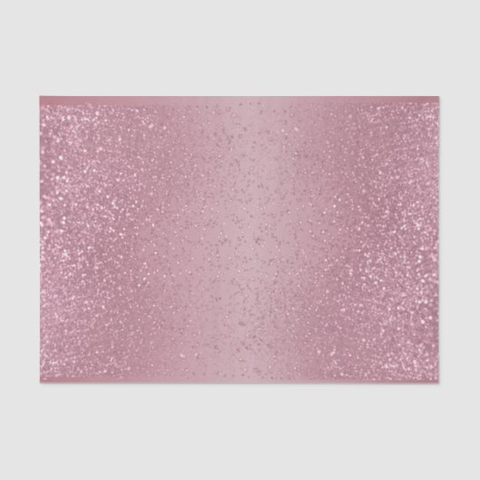 Rose Glitzer auf Ombre Rose Hintergrund Seidenpapier (Vorderseite)