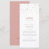 Rose Glitzer Classic Wedding Menu (Vorne/Hinten)