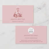 Rose Glitzer Dress Logo Fashion Event Stylist Rosa Visitenkarte (Vorne/Hinten)