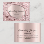 Rose-Glitzer für 3D-Glitzer Makeup-Event-Planer Visitenkarte (Vorne/Hinten)