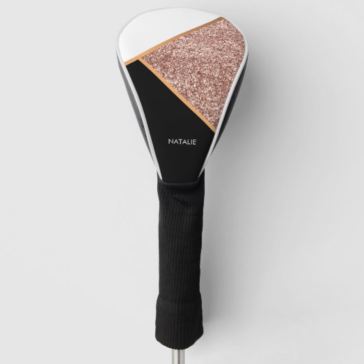 Rose Glitzer Geometric Golf Headcover (Vorderseite)