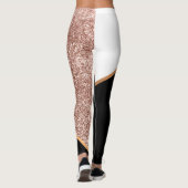Rose Glitzer Geometric Leggings (Rückseite)