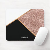 Rose Glitzer Geometric Mousepad (Mit Mouse)