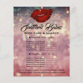 Rose Glitzer Kiss Lips Preisliste Glitzern Flyer