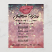 Rose Glitzer Kiss Lips Preisliste Makeup Flyer (Hinten)