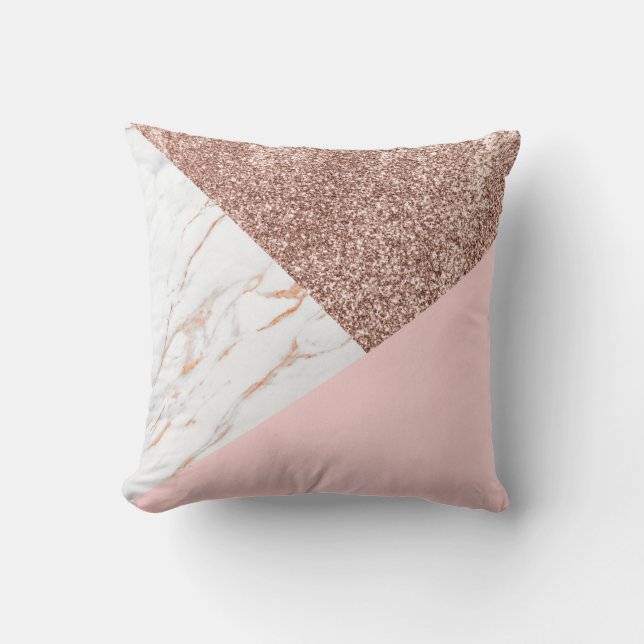 Rose Glitzer Kissen (Vorderseite)