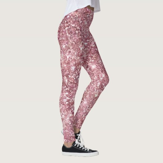 Rose Glitzer Leggings (Rechts)