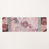 Rose Glitzer Marmormatte Yogamatte (Vorderseite (Horizontal))