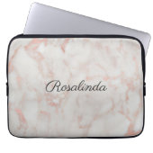 Rose Glitzer-Muster für -Gold und Weißes Imitat Laptopschutzhülle (Vorderseite)