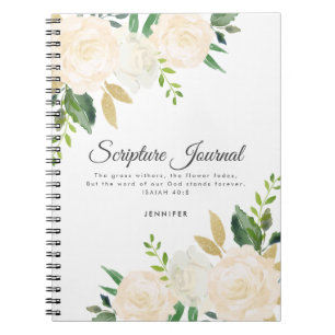 Rose & Glitzer Personalisiert Scripting Journal Notizblock