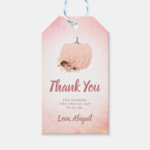 Rose Glitzer Pumpkin Girl's Birthday Danke