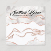 Rose-Glitzer QRCODE für das Logo Quadratische Visitenkarte (Vorderseite)