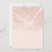 Rose Glitzer rot Rosa moderne Foto Geburt Ankündigung (Rückseite)