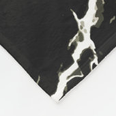 Rose Glitzer Schwarzer Marmor Fleecedecke (Ecke)